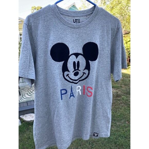 Uniqlo Other - Uniqlo Disney Paris Mickey Mouse Short Sleeve T-Shirt Heather Gray Size M